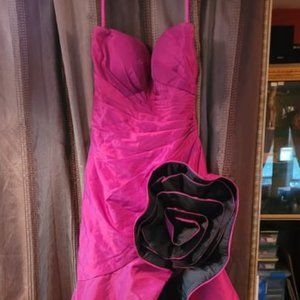 Anny Lee Pink And Black Prom Dress